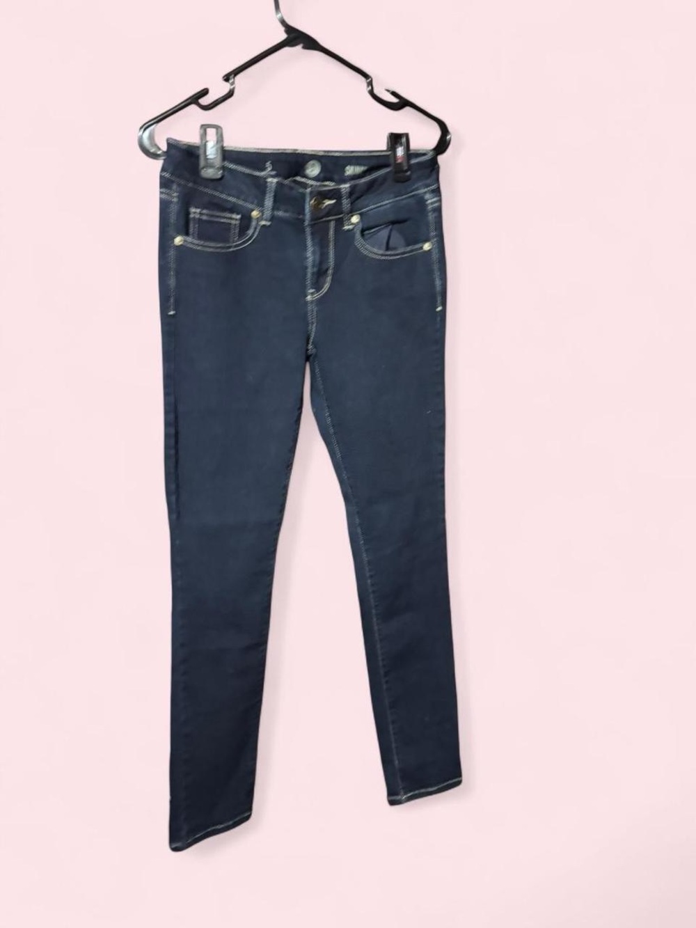 Slim Fit Navy Blue Skinny Jeans - Stretch Denim
